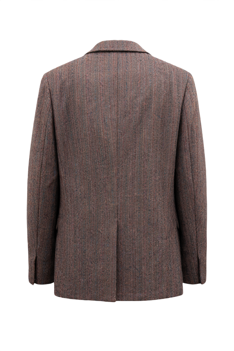 1970s Brown Wool Blazer - Back View