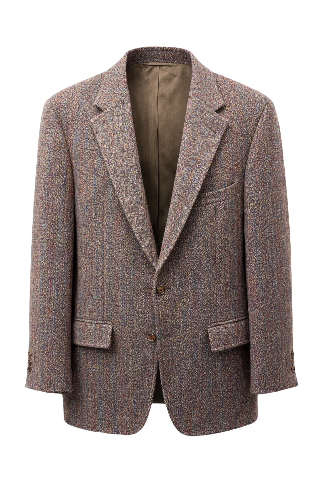 1970s Brown Wool Blazer - Front View