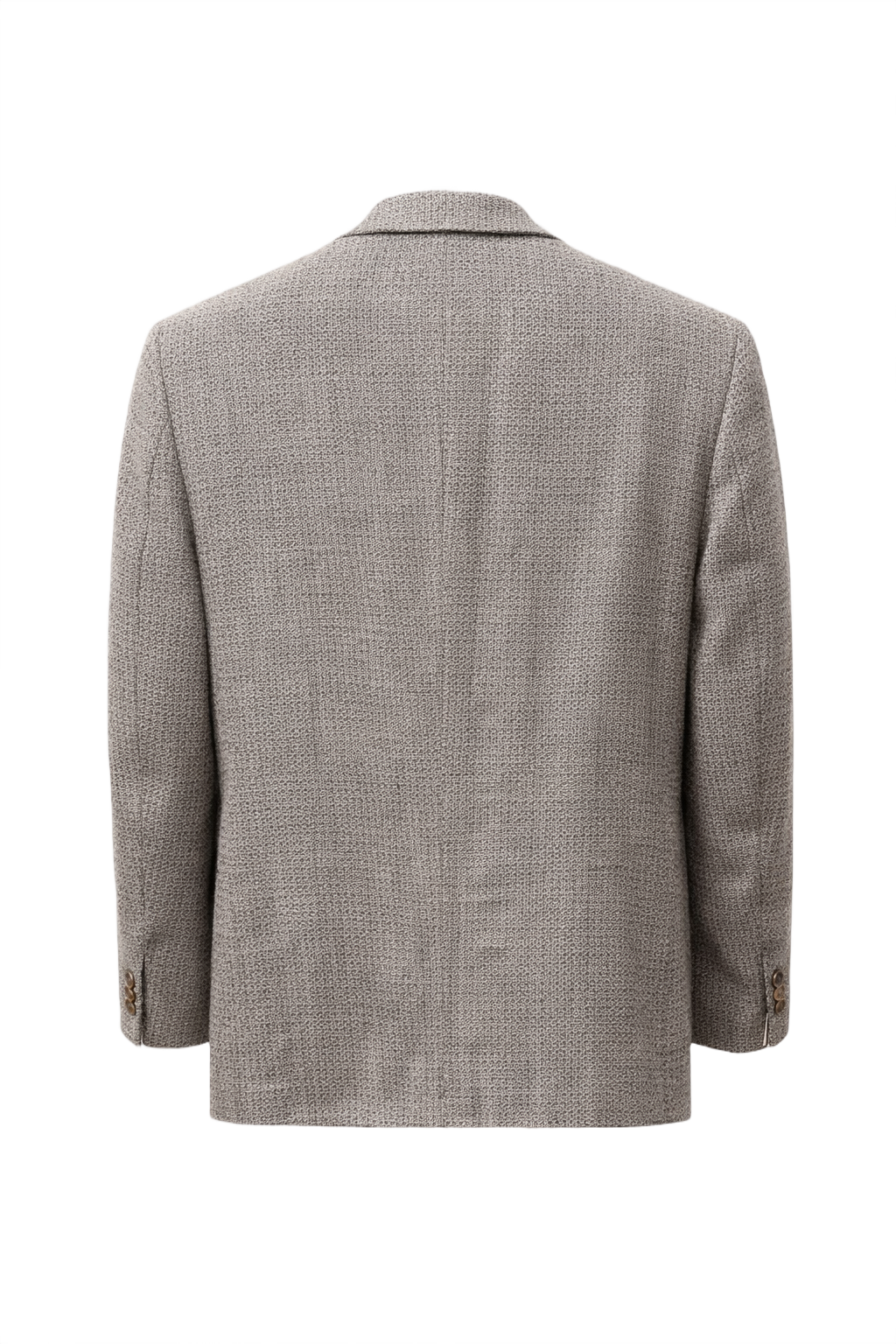 1970s Grey Wool Blazer - Back View
