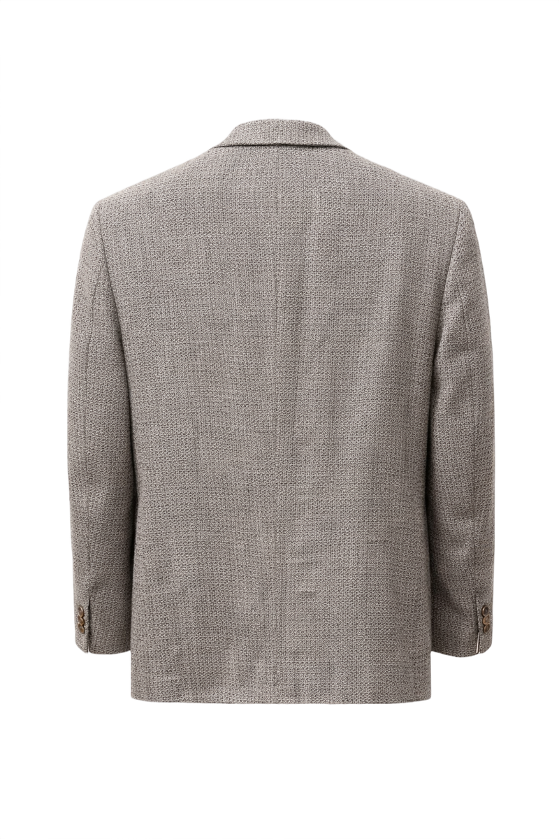1970s Grey Wool Blazer - Back View