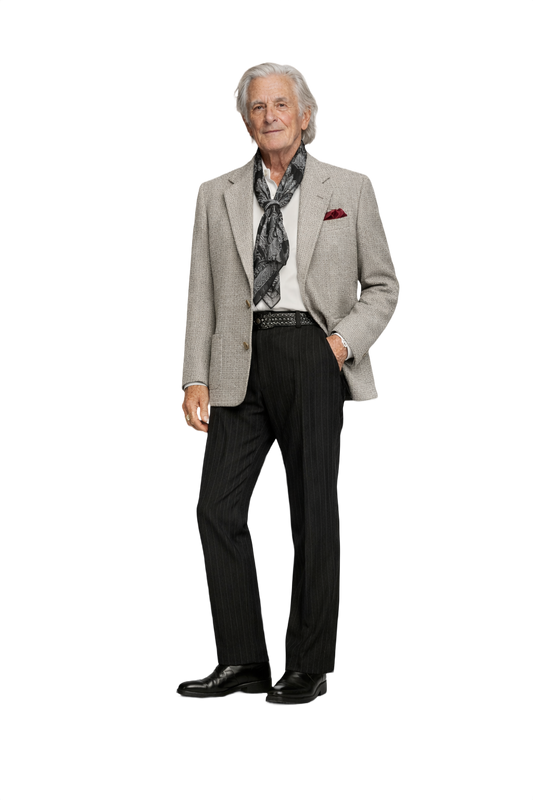 1970s Grey Wool Blazer - Model