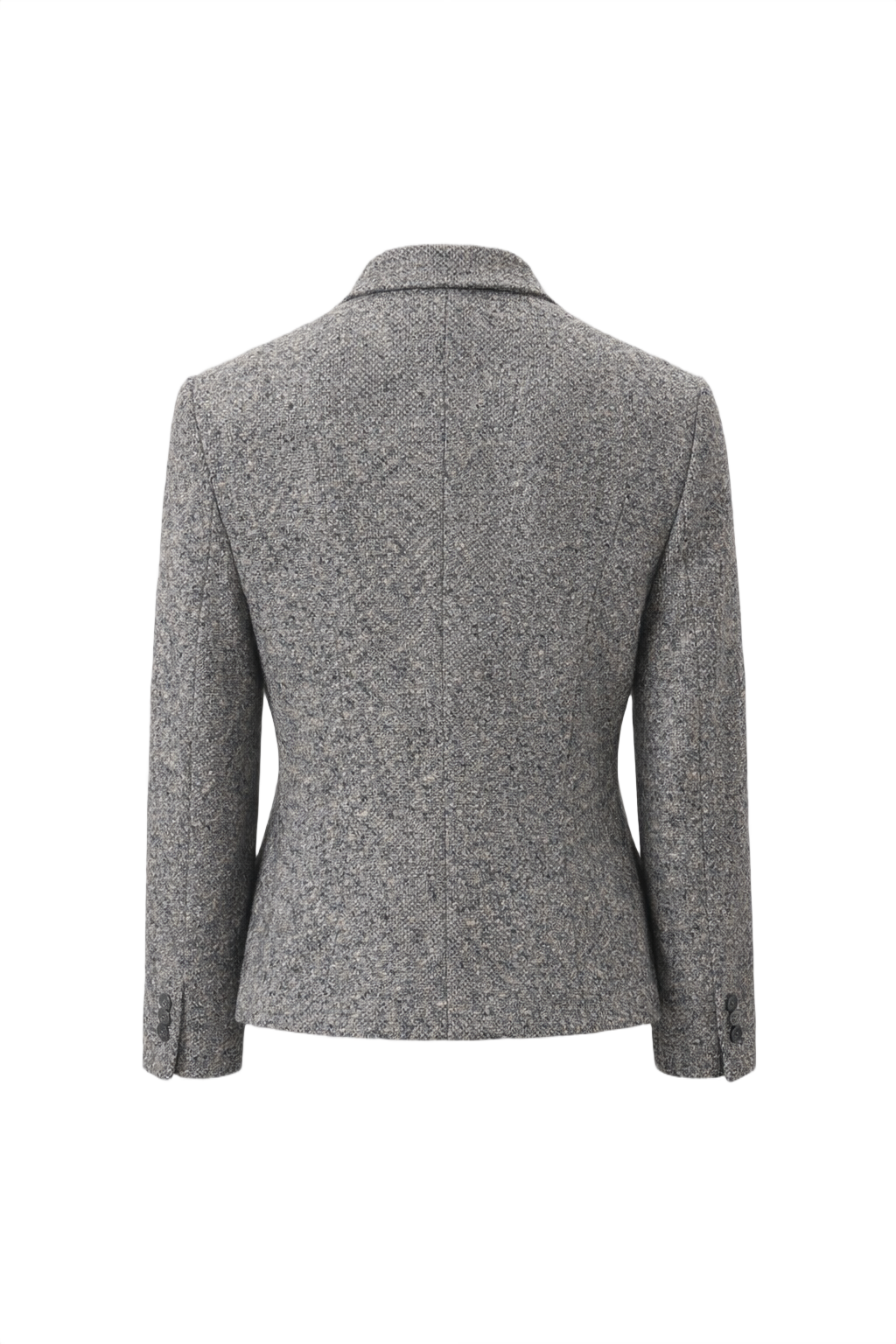 1980s Grey Wool Jacket - Back View