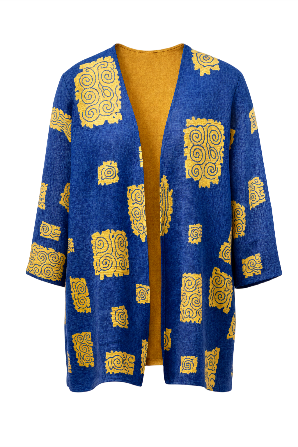 1970s Blue Cotton Cardigan - Front View