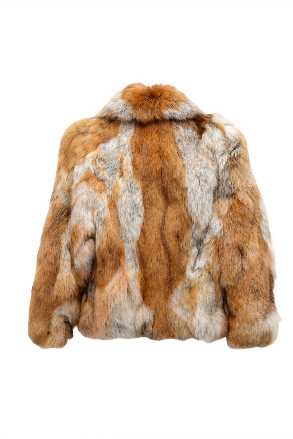 1980s Multicolor Fur Coat - Back View