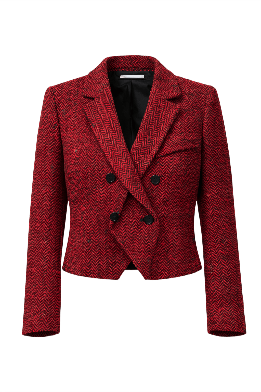 1980s Red Wool Blazer - Front View