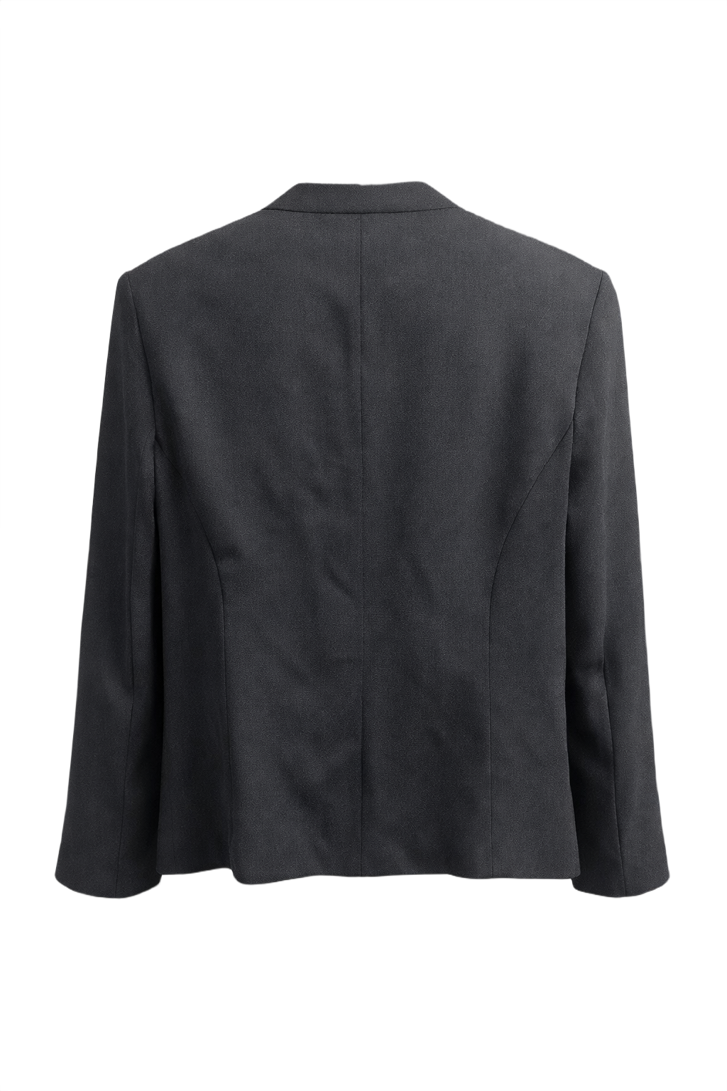 1980s Black Wool Blazer - Back View