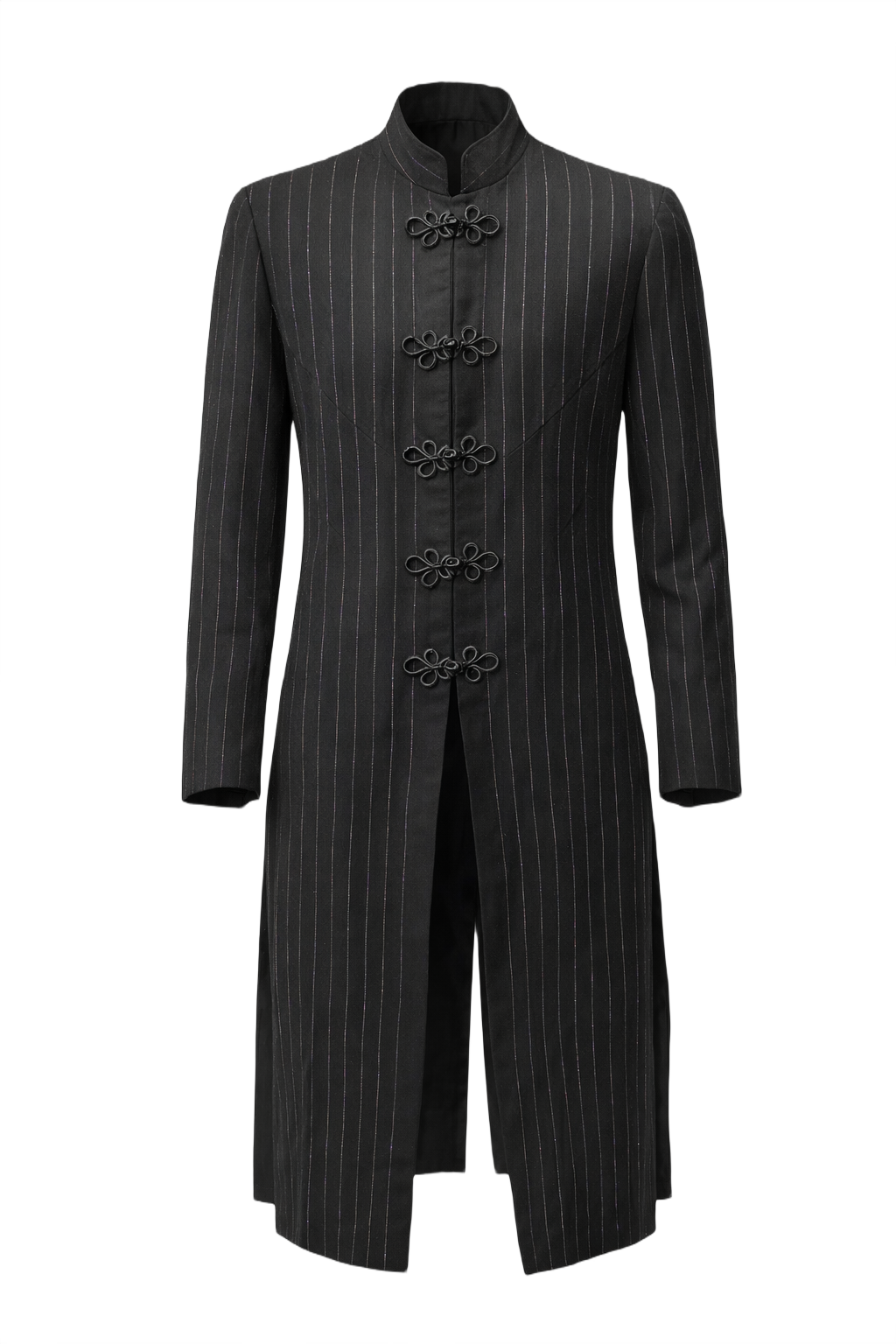 1980s Black Synthetic Blend Tunica - Front View