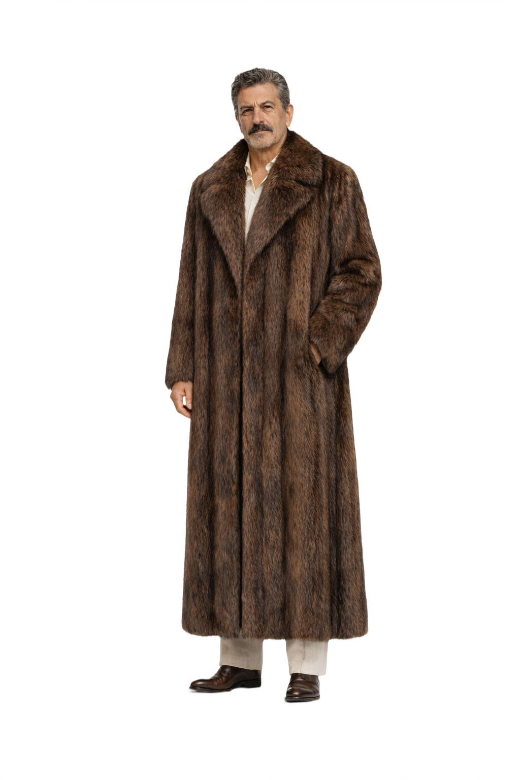 1980s Dark Brown Fur Coat - Model