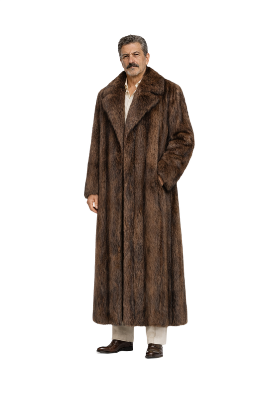 1980s Dark Brown Fur Coat - Model