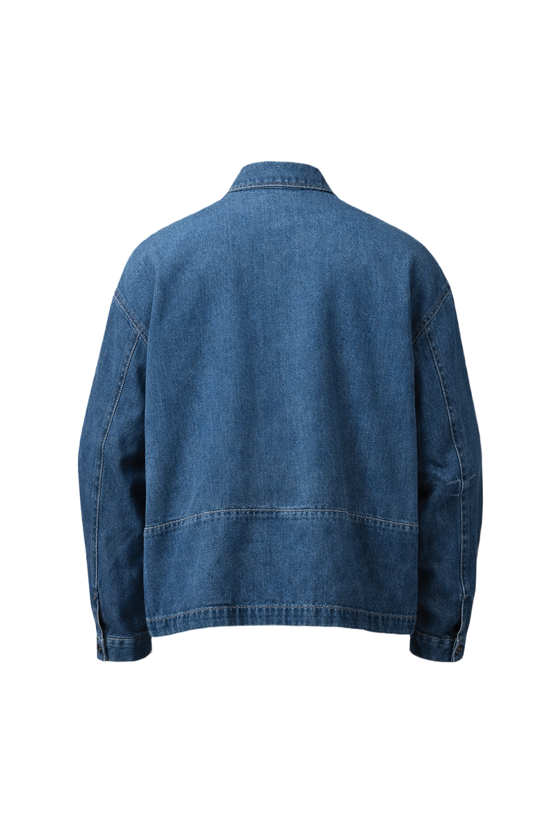 1980s Blue Denim Jacket - Back View