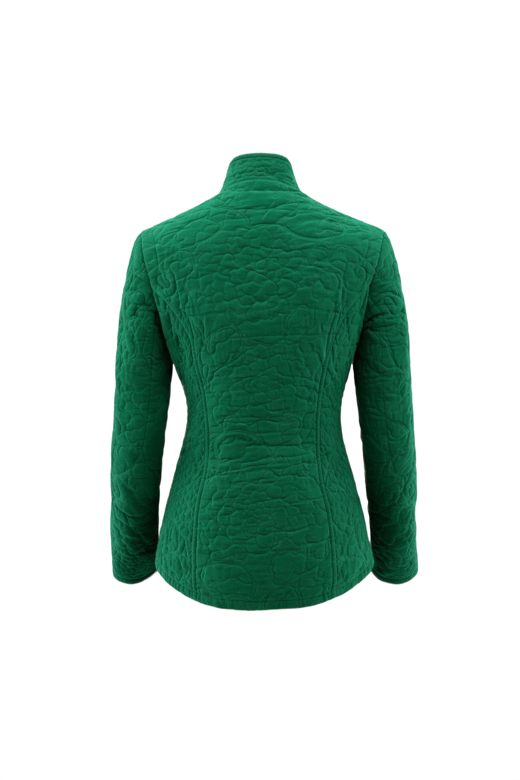 1980s Emerald Green Velvet Jacket - Back View