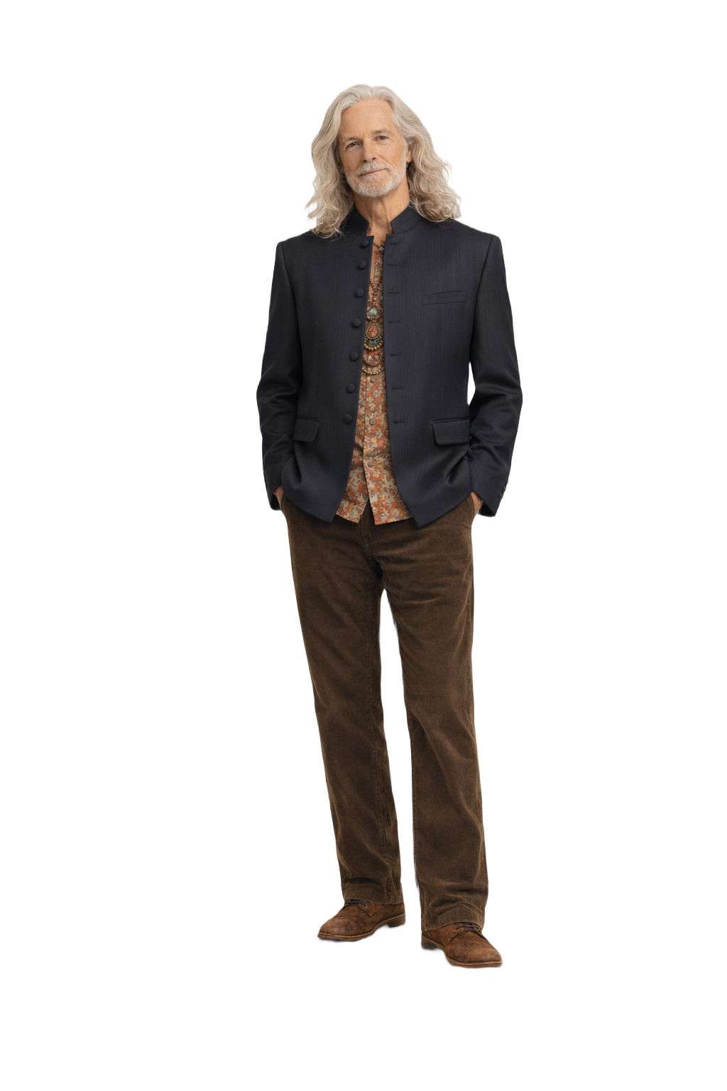 1980s Charcoal Grey Wool Jacket - Model