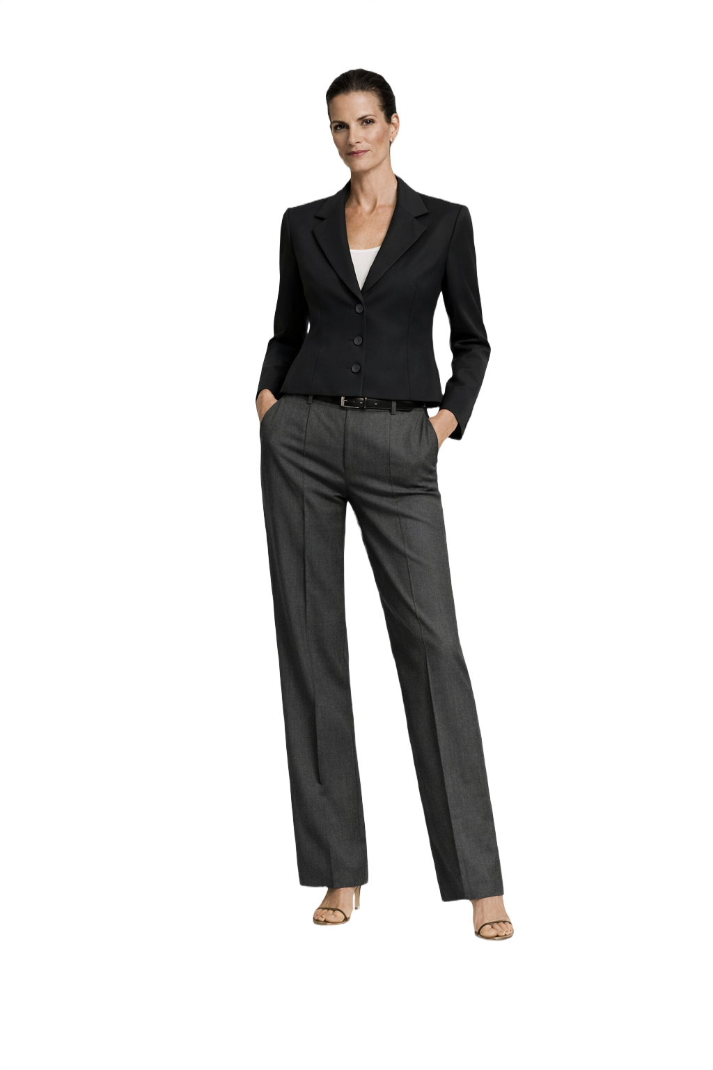 1990s Black Wool Blazer - Model