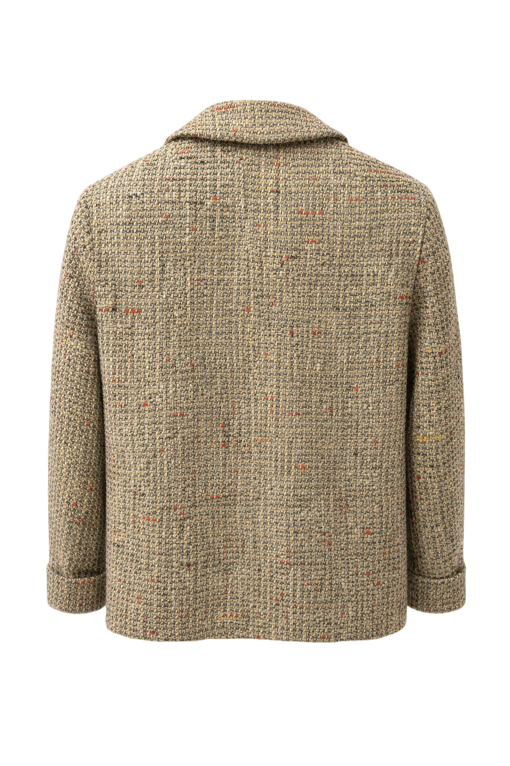 1960s Tan Wool Jacket - Back View