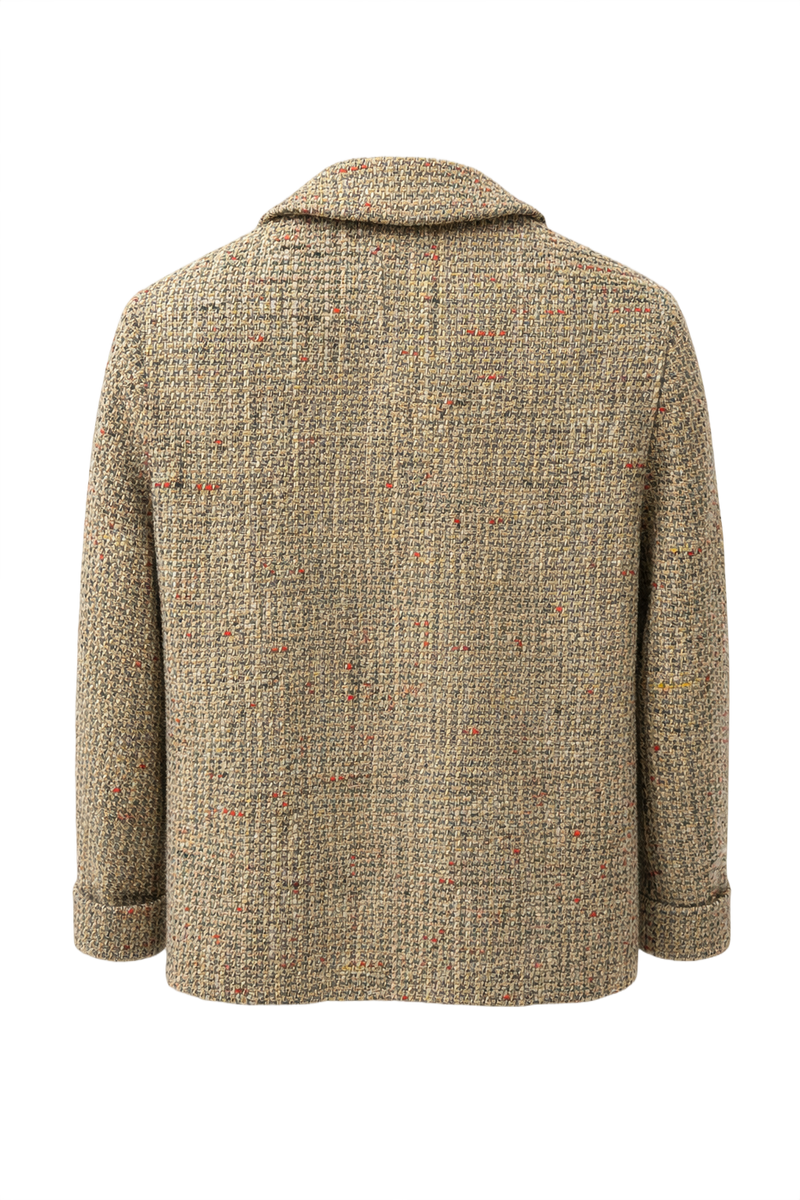 1960s Tan Wool Jacket - Back View