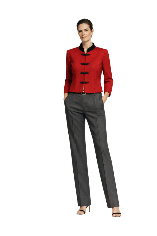 1990s Red Wool Blazer - Model