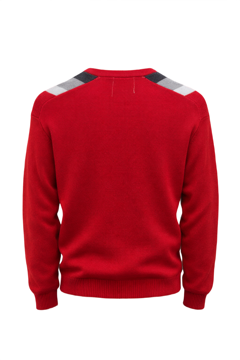 1960s Red Wool Cardigan - Back View