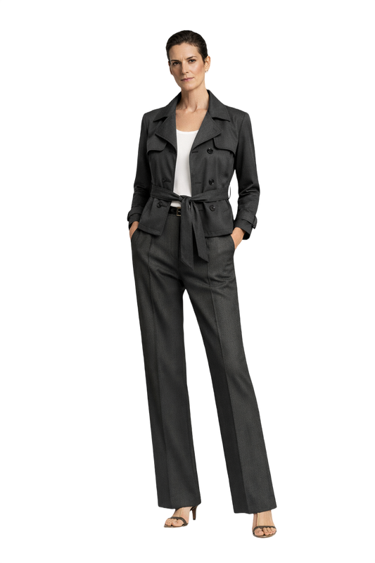 1990s Charcoal Grey Synthetic Jacket - Model