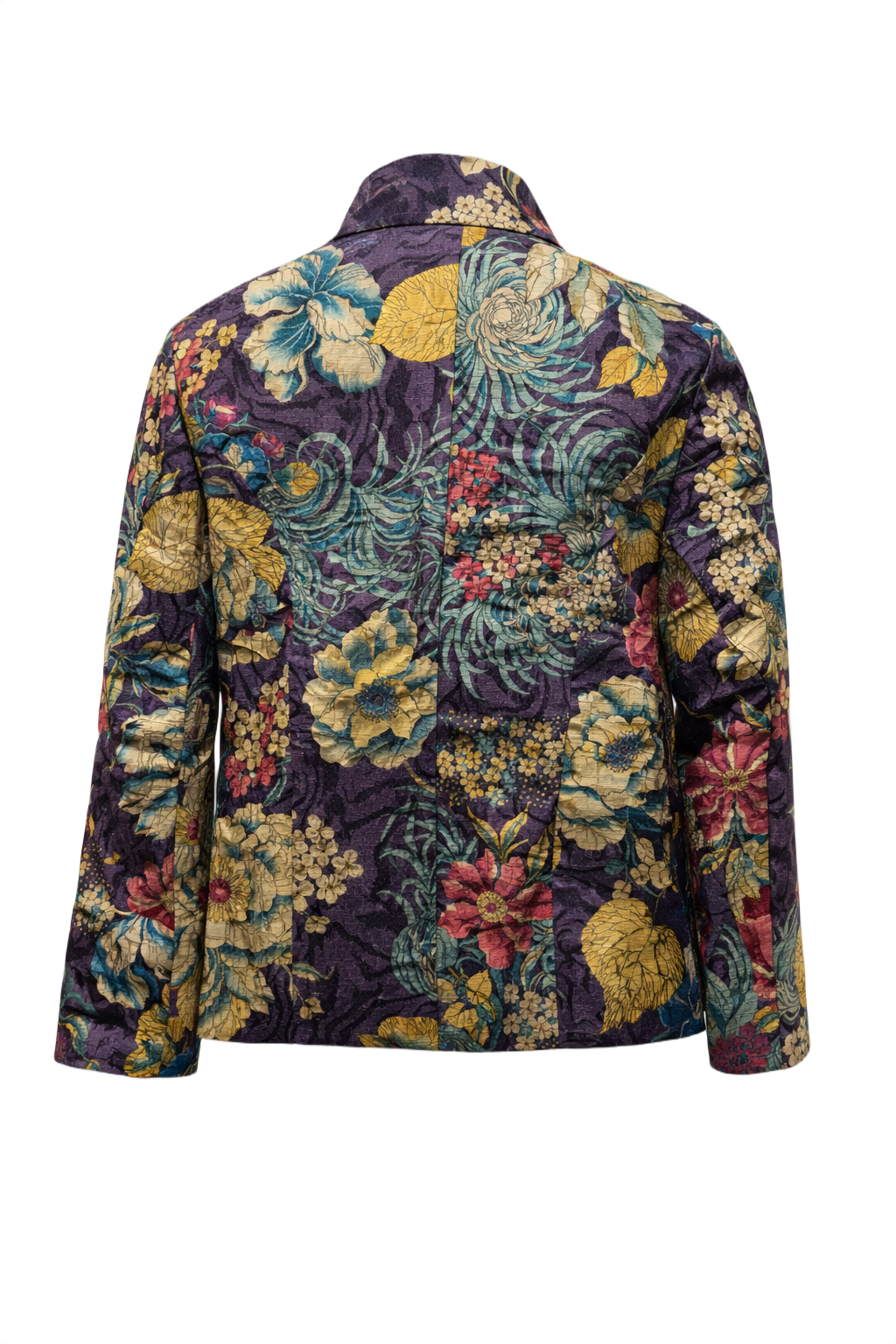 1970s Purple Cotton Blend Jacket - Back View