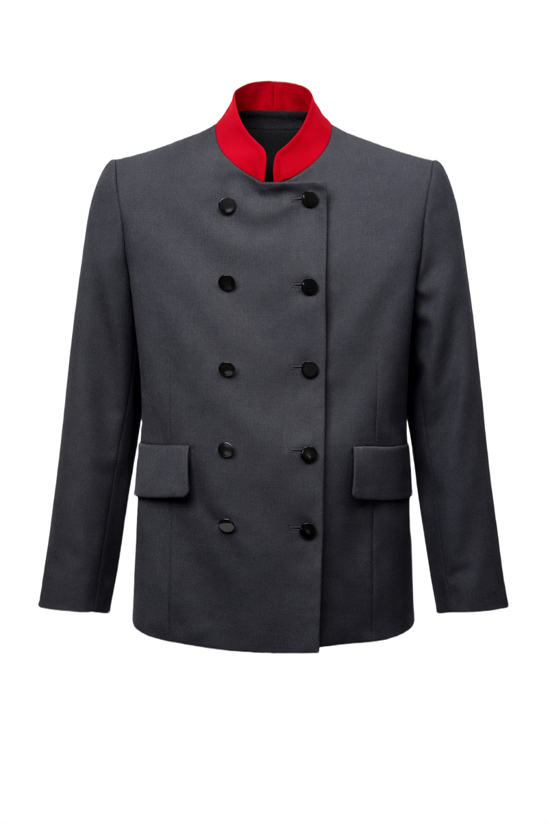 1980s Gray Wool Jacket - Front View