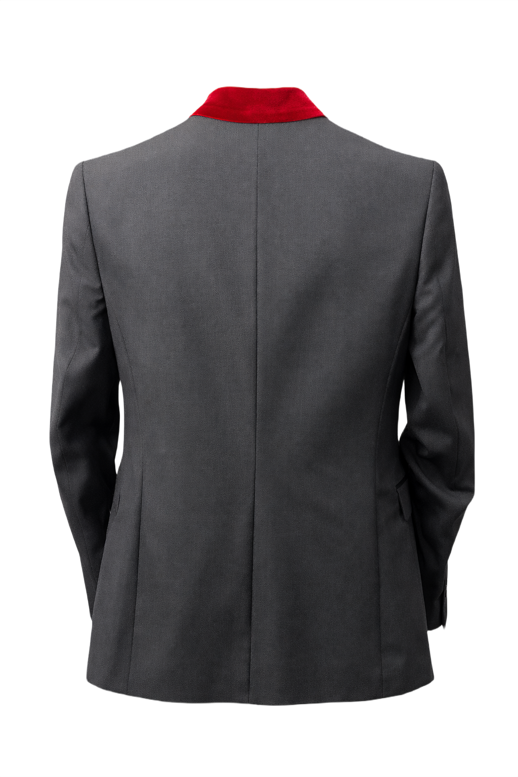 1980s Gray Wool Jacket - Back View