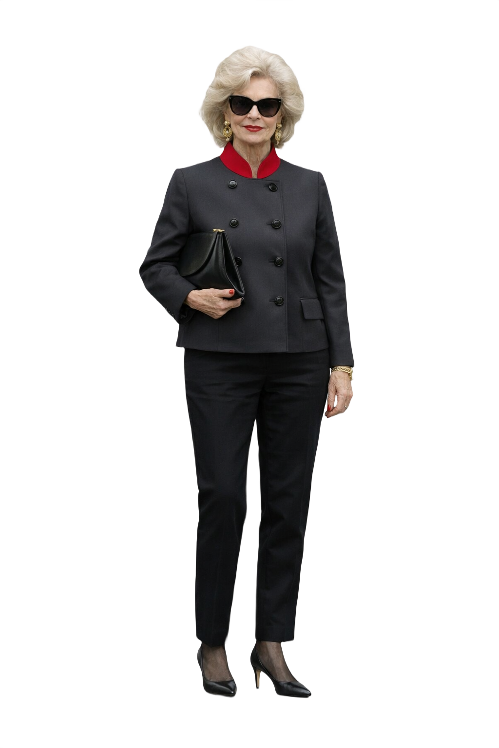 1980s Gray Wool Jacket - Model