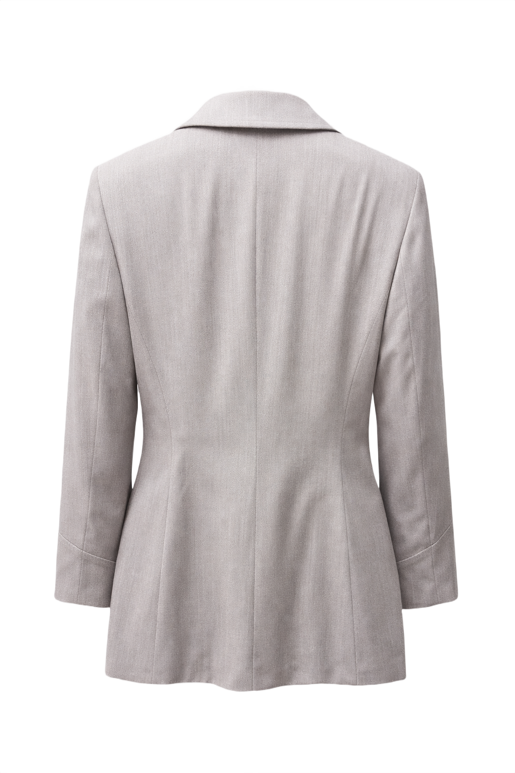 1990s Light Grey Wool Blend Blazer - Back View