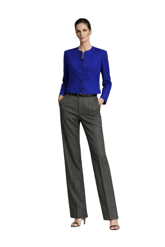 1990s Royal Blue Linen Blazer - Model