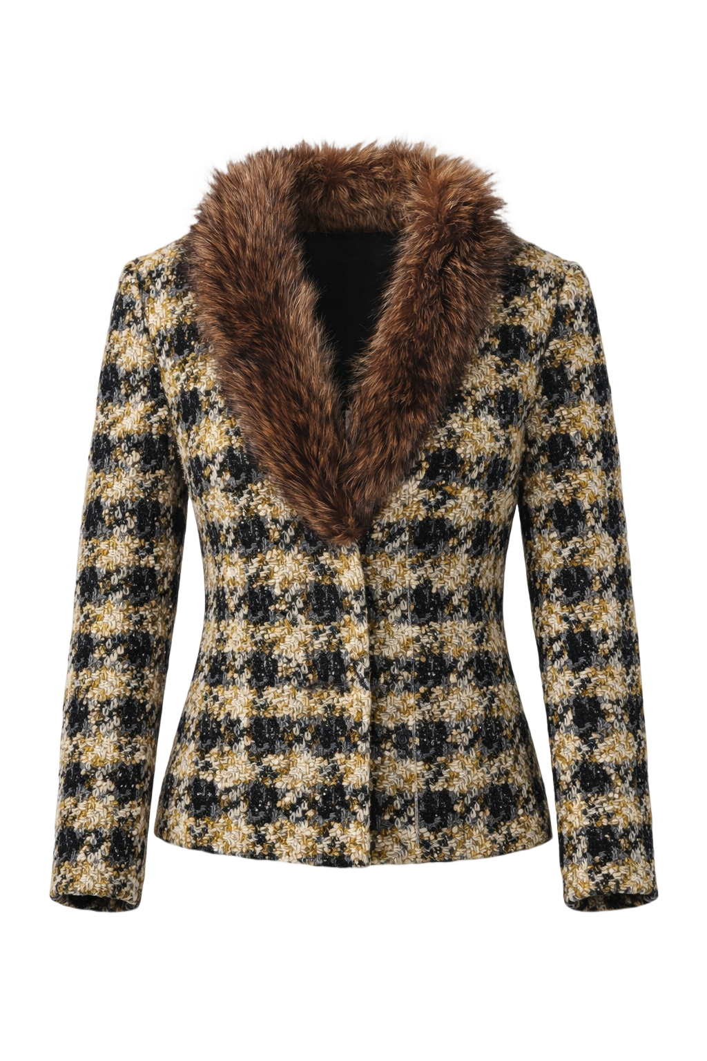 1960s Cream White Wool Jacket - Front View