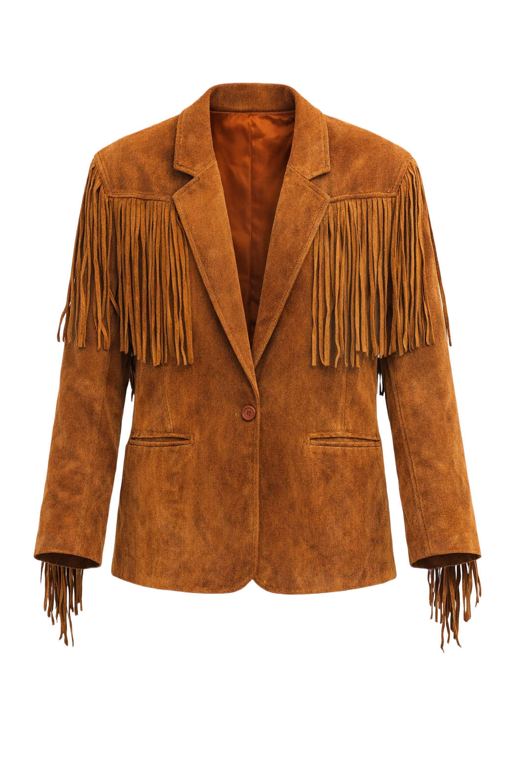 1970s Tan Suede Jacket - Front View