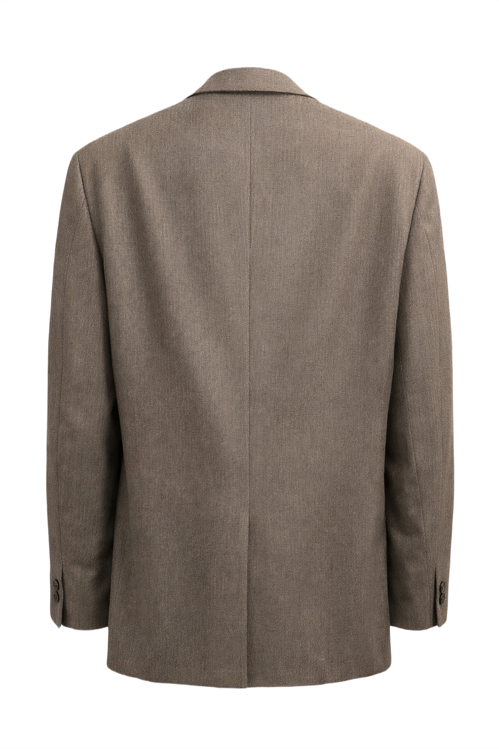1980s Taupe Wool Blend Blazer - Back View
