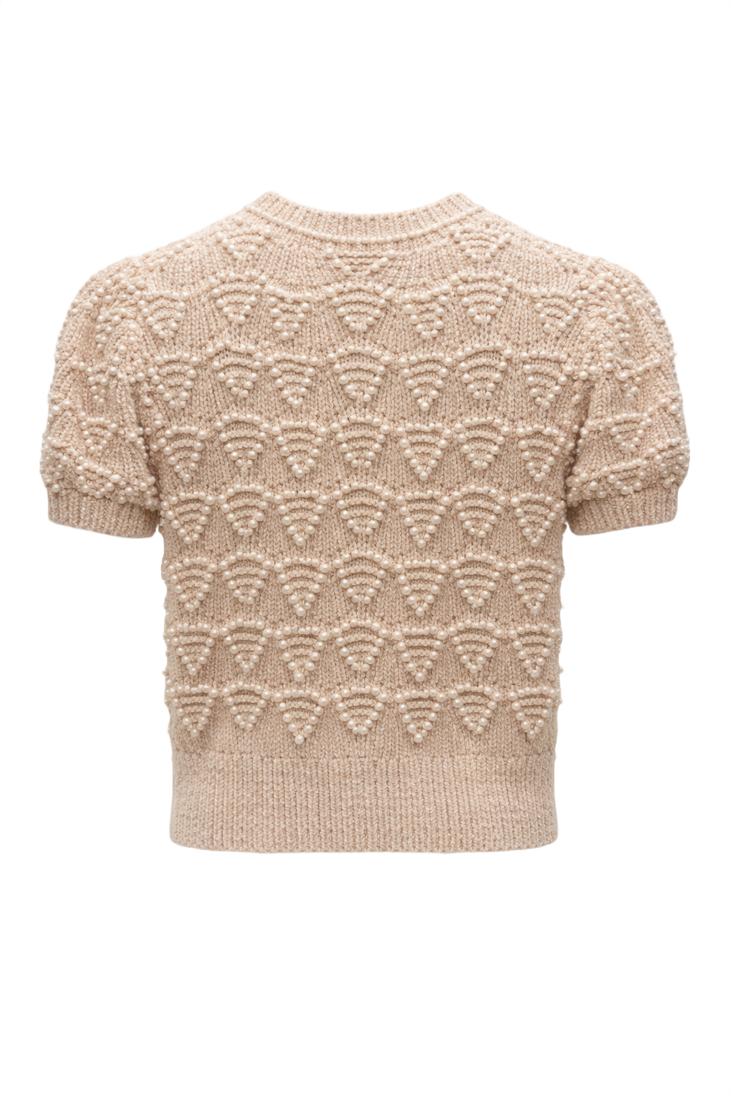 1990s Cream Wool Sweater - Back View