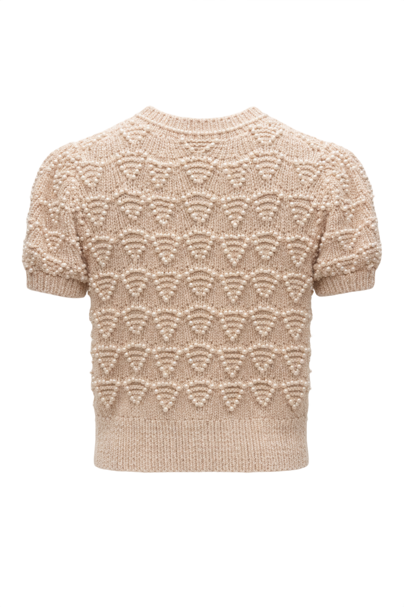 1990s Cream Wool Sweater - Back View