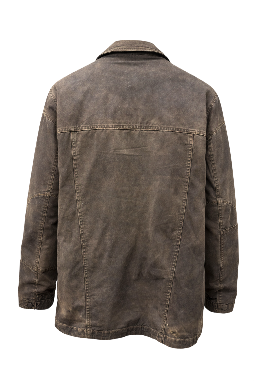 1990s Faded Brown Cotton Jacket - Back View