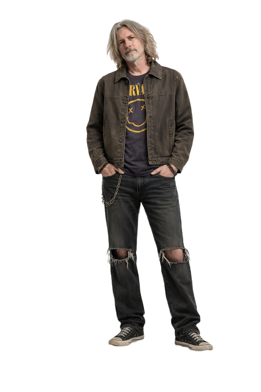 1990s Faded Brown Cotton Jacket - Model