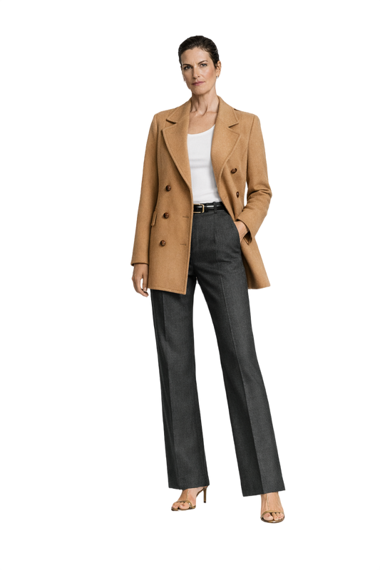 1990s Camel Wool Blazer - Model