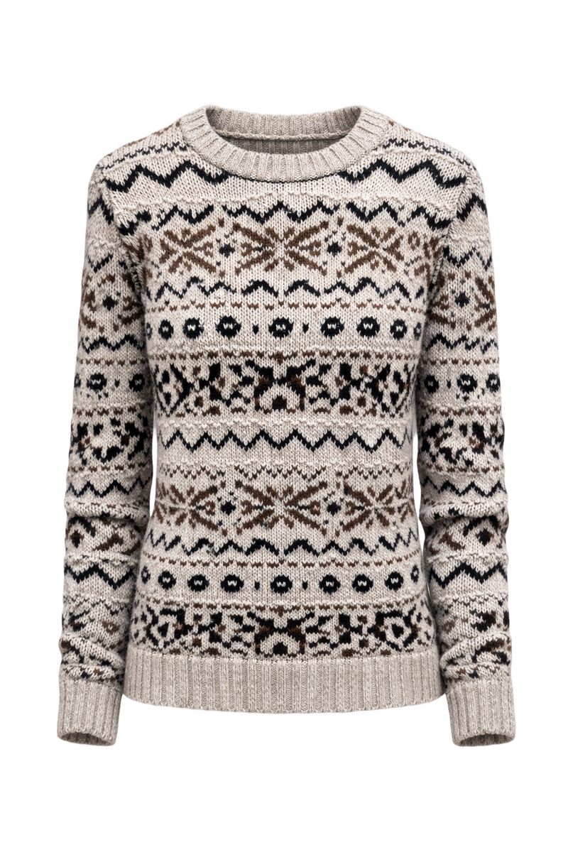 [1990s] Cream Wool Sweater - Front View