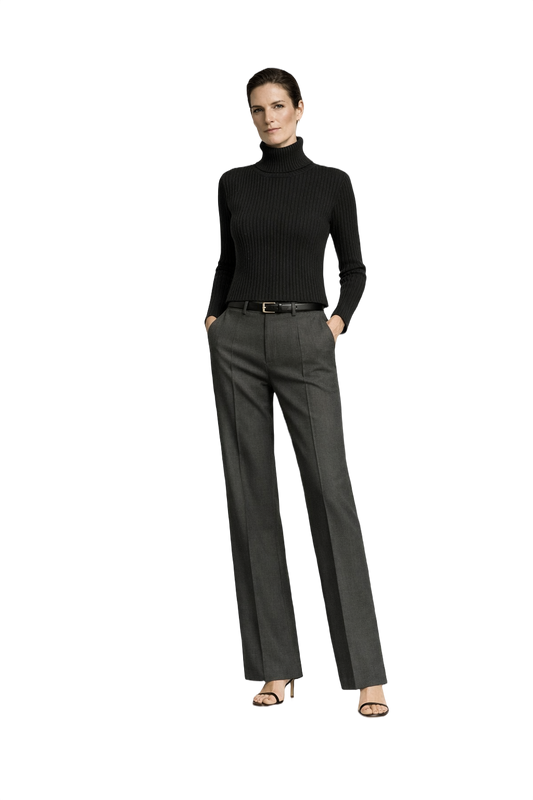 1990s Black Wool Sweater - Model