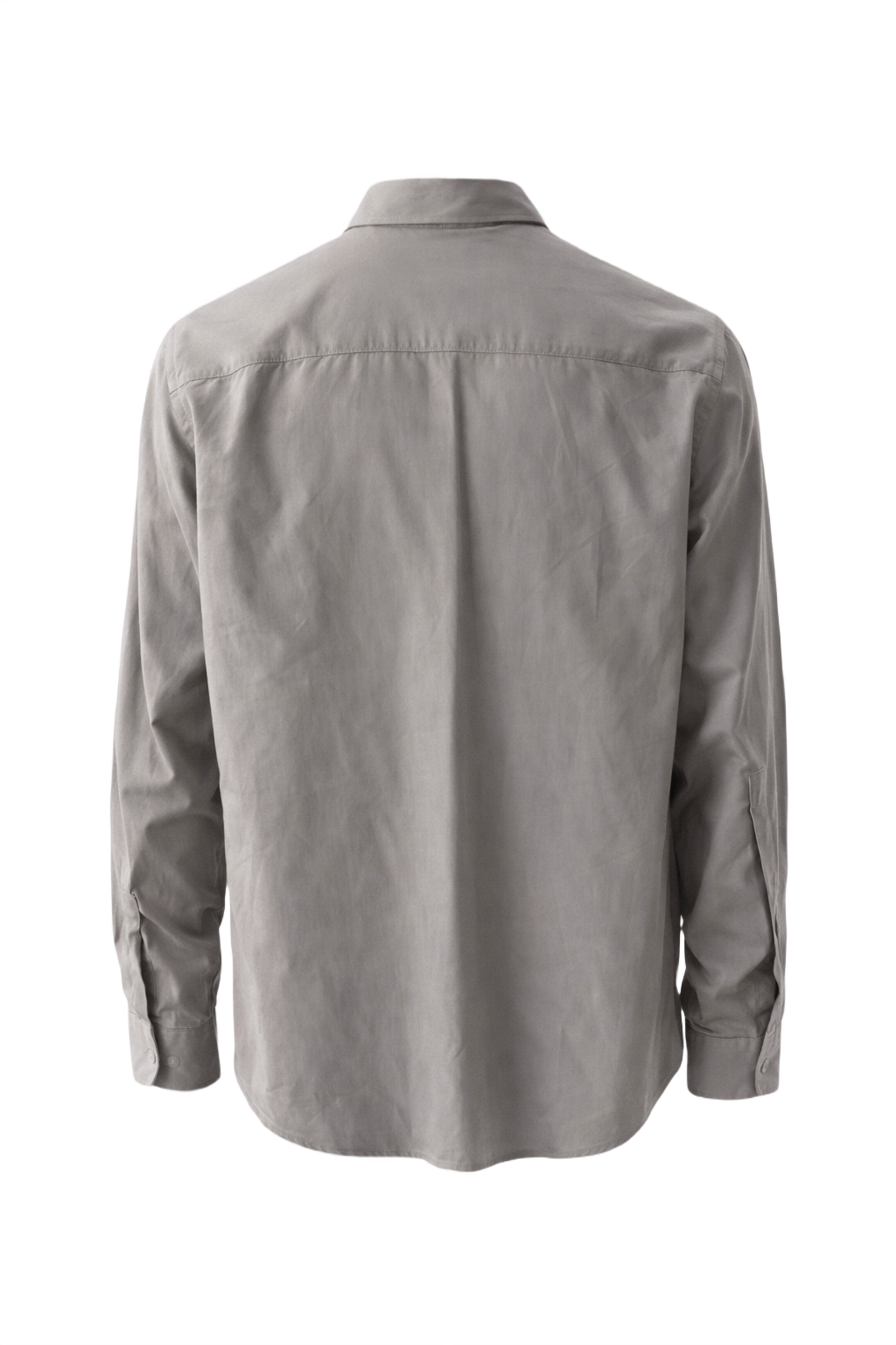 1990s Light Grey Cotton Shirt - Back View