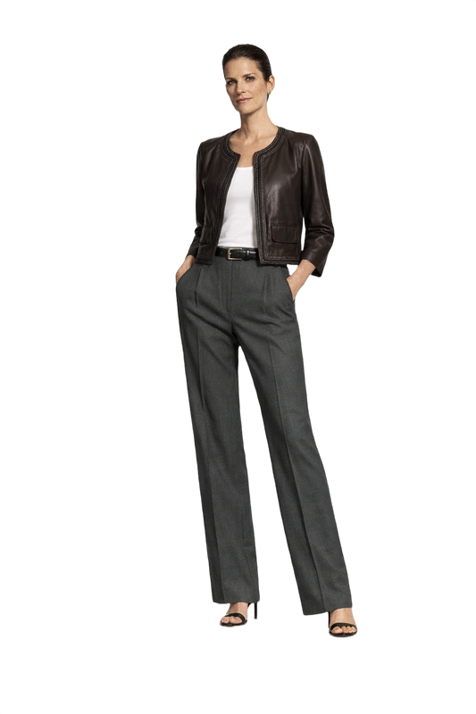 1990s Dark Brown Leather Jacket - Model