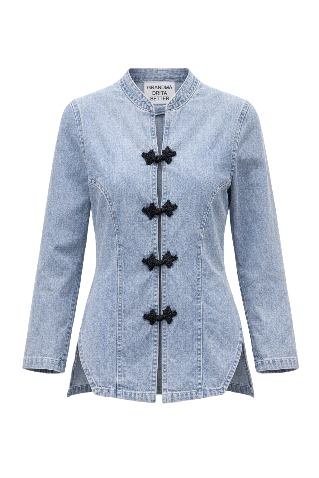 1990s Light Blue Denim Jacket - Front View