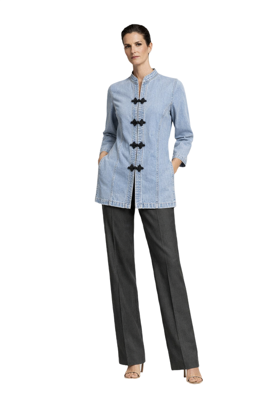 1990s Light Blue Denim Jacket - Model