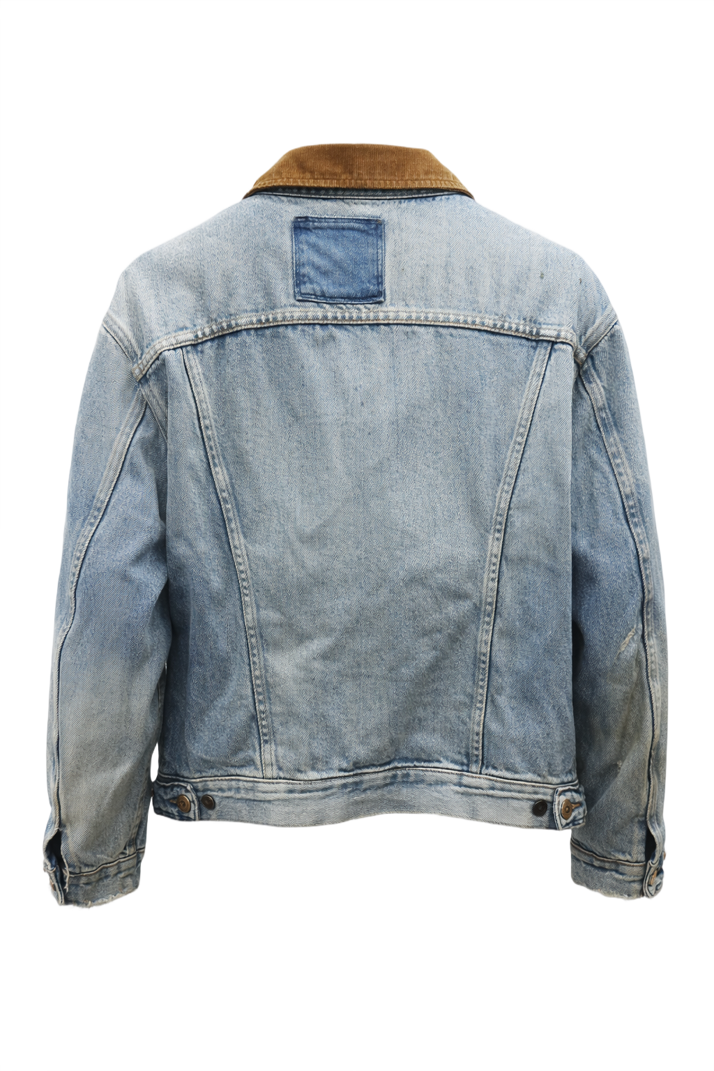 1990s Light Blue Denim Jacket - Back View