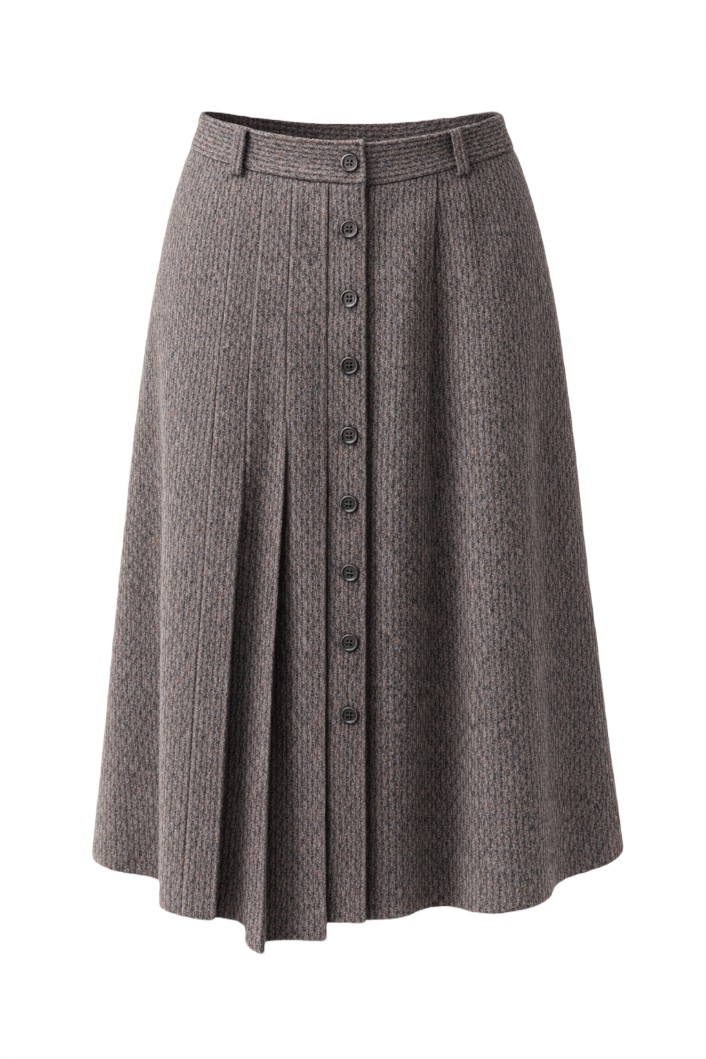 1960s Grey Tweed Skirt - Front View