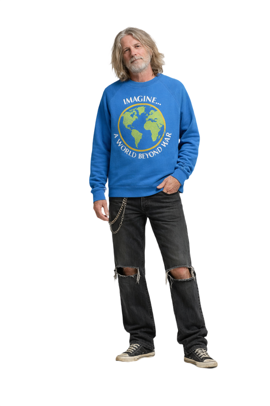 1990s Blue Cotton Blend Sweater - Model