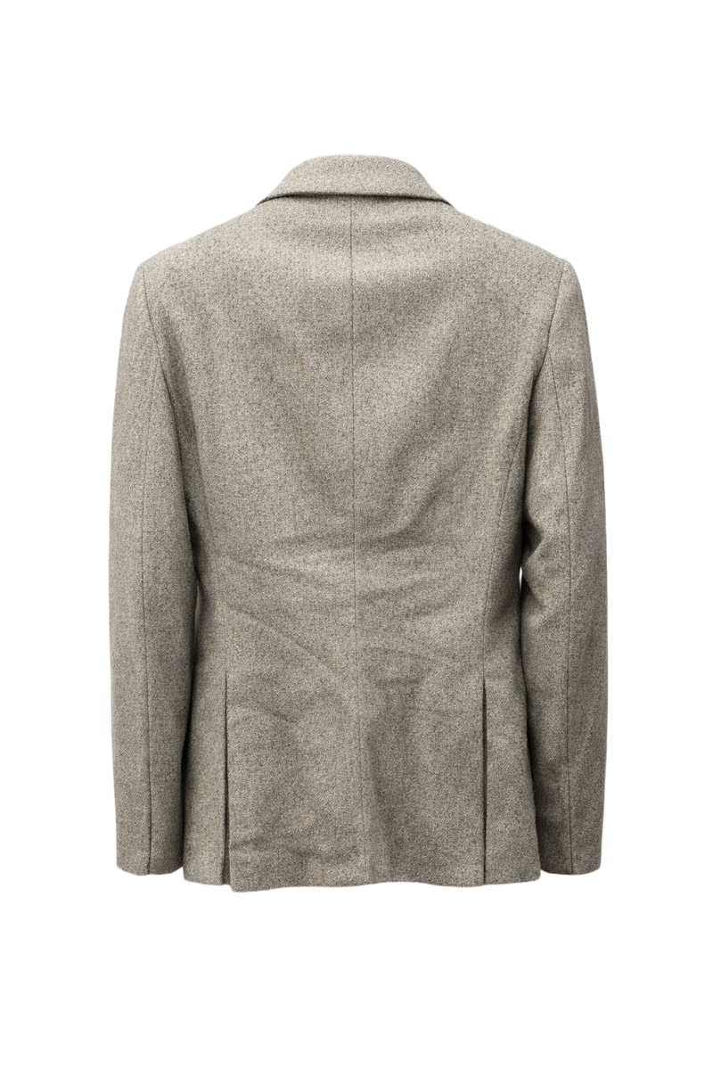 1980s Gray Wool Blazer - Back View