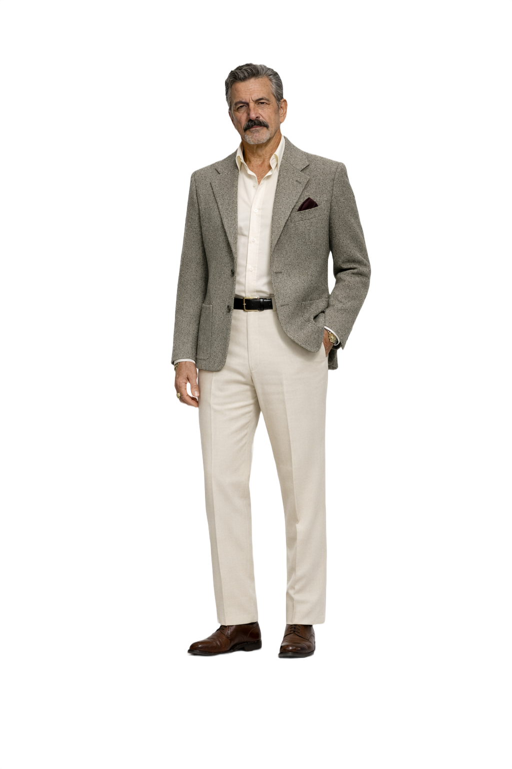 1980s Gray Wool Blazer - Model