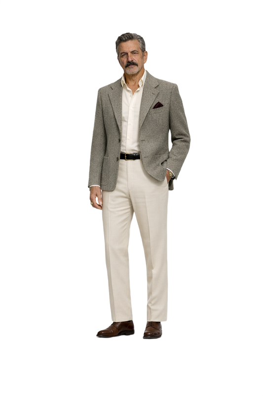 1980s Gray Wool Blazer - Model