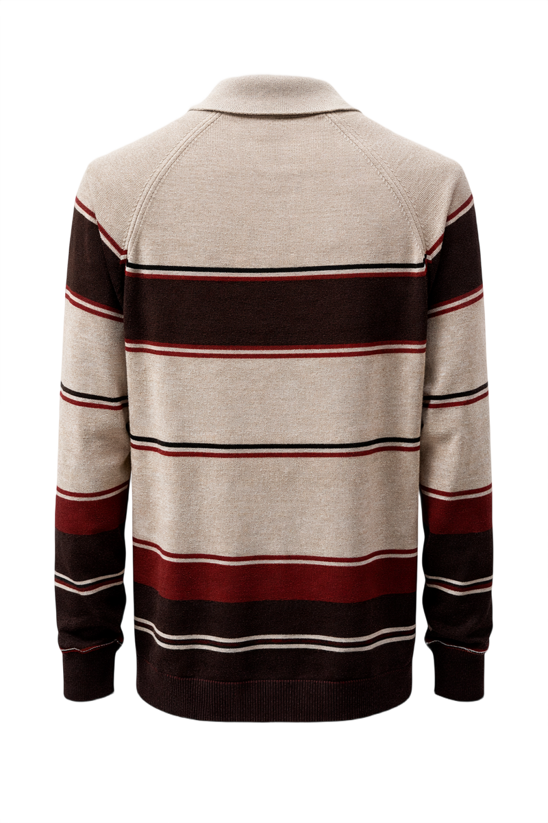 1980s Beige Cotton Blend Sweater - Back View