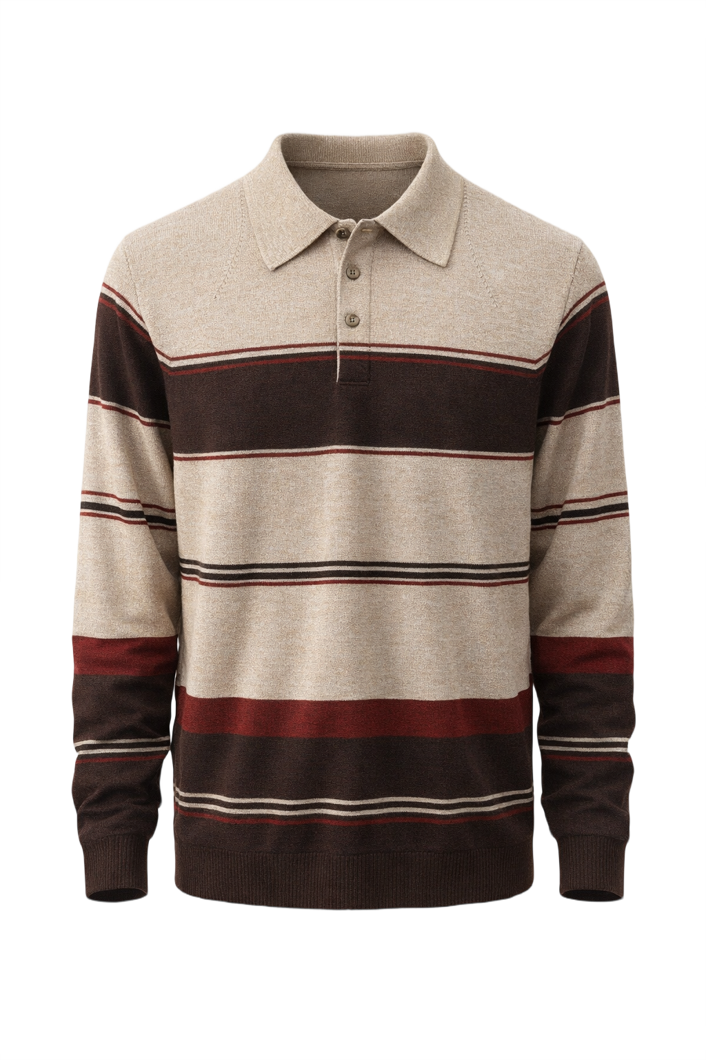 1980s Beige Cotton Blend Sweater - Front View